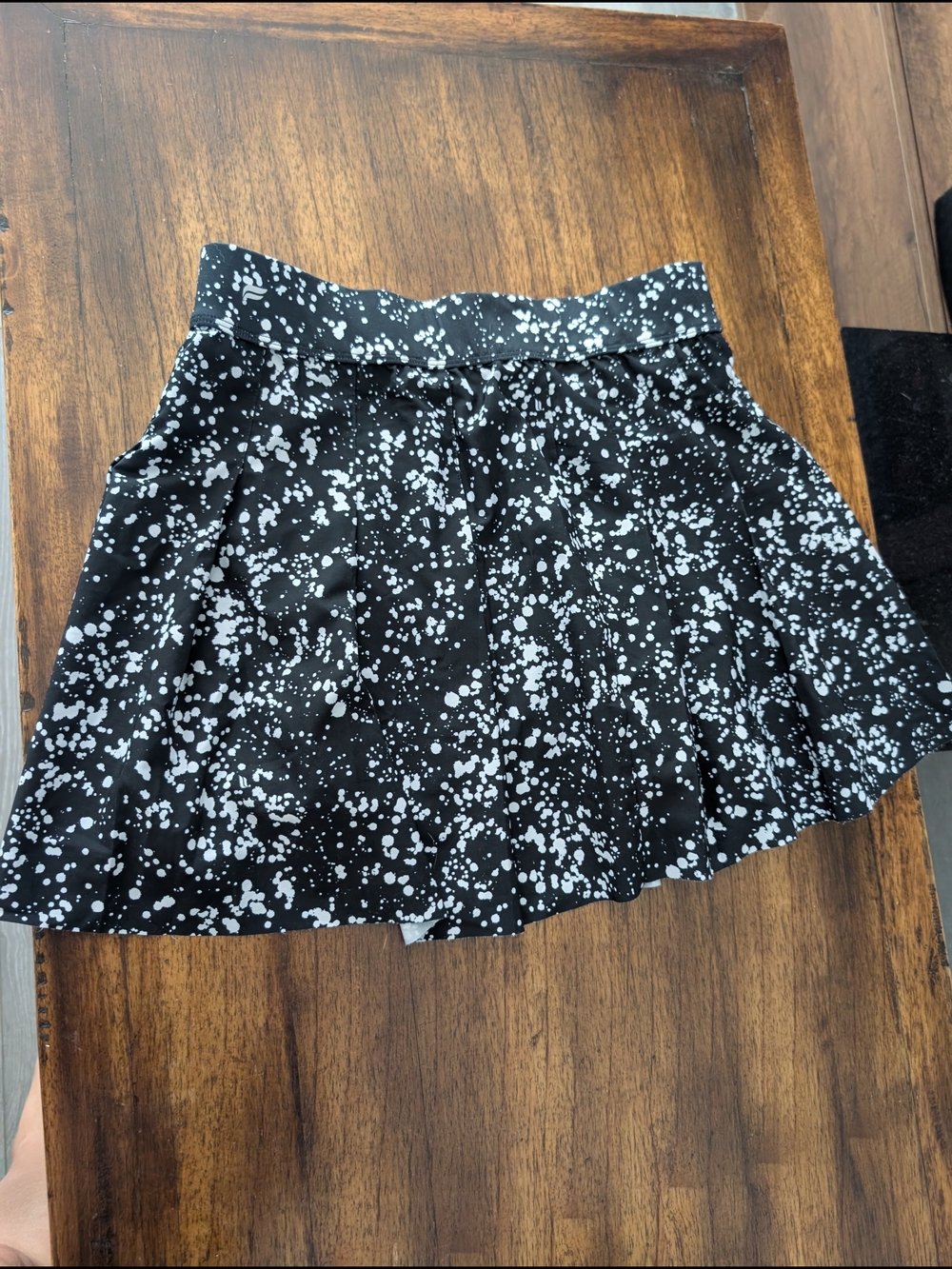 Fabletics Black & White Speckled Circle Skirt